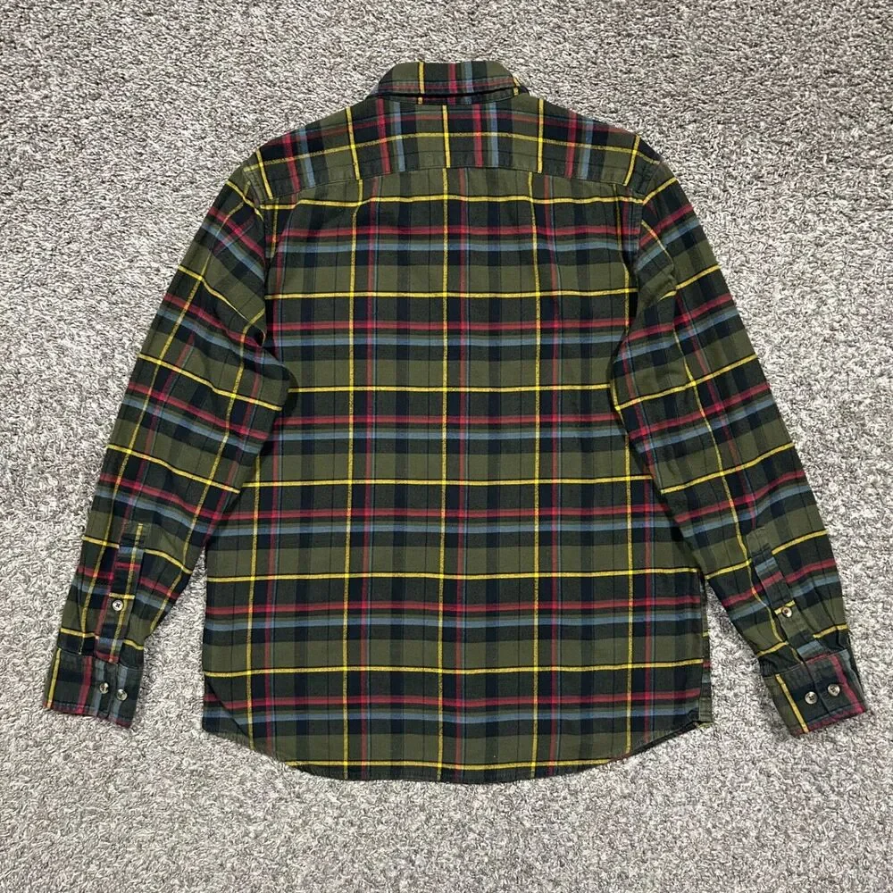 Banana Republic Flannel Shirt Long Sleeve Button Up Cotton Textured Mens Medium